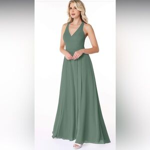 Azazie Bridesmaid Dress - Mimi - Eucalyptus